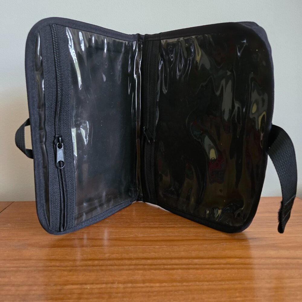 Travel Organizer Pouch with 2 Zipper Pockets and Velcro Closure